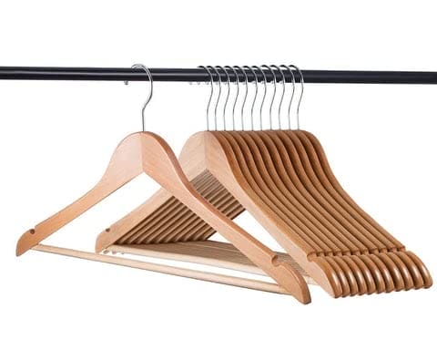 Set Of 3 Wood Hanger, Non-Slip Wooden Hangers, Laundry Cloths Wooden Hanger, Solid Wooden Closet Hanger Set Of 3 Wood Hanger, Non-Slip Wooden Hangers, Laundry Cloths Wooden Hanger, Solid Wooden Closet Hanger